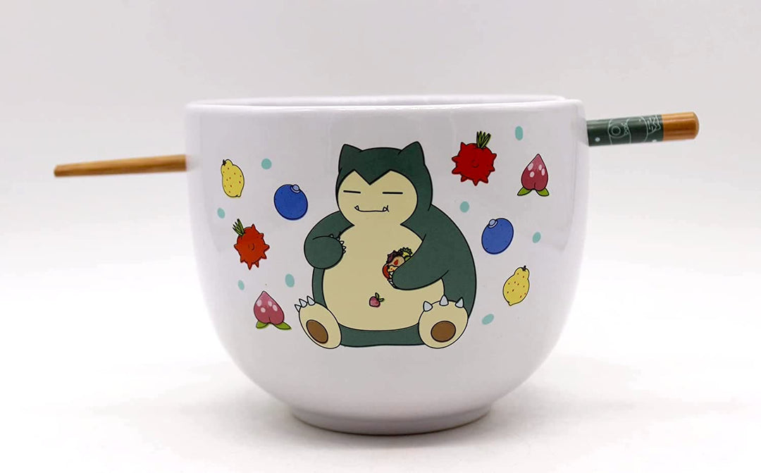Snorlax Pokemon 5" Ceramic Ramen Bowl with Chopsticks