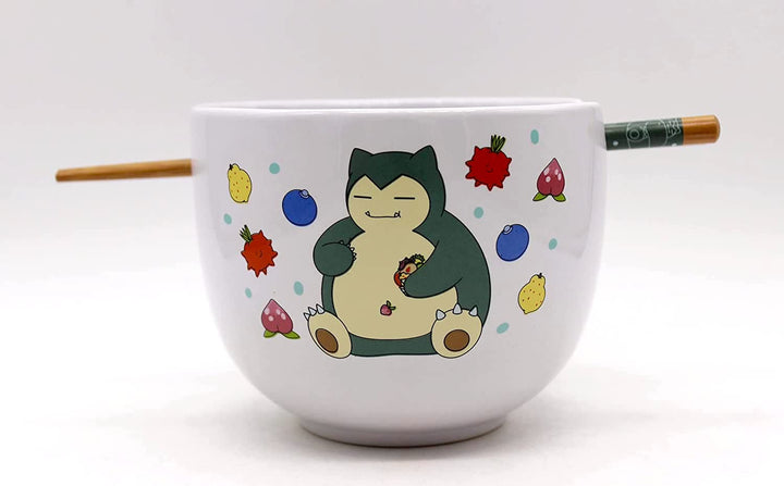 Snorlax Pokemon 5" Ceramic Ramen Bowl with Chopsticks