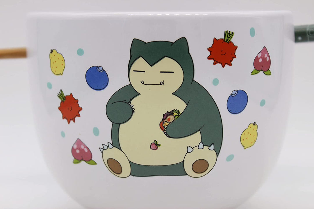 Snorlax Pokemon 5" Ceramic Ramen Bowl with Chopsticks