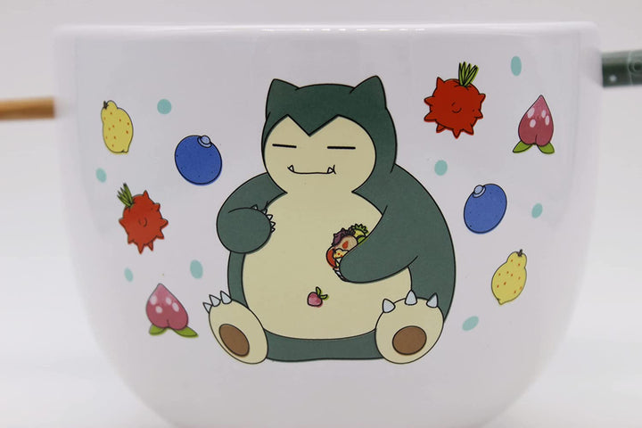 Snorlax Pokemon 5" Ceramic Ramen Bowl with Chopsticks