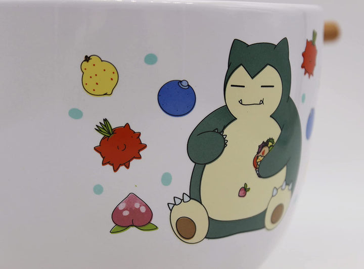 Snorlax Pokemon 5" Ceramic Ramen Bowl with Chopsticks
