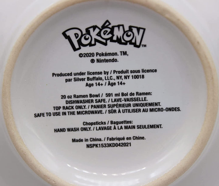 Snorlax Pokemon 5" Ceramic Ramen Bowl with Chopsticks