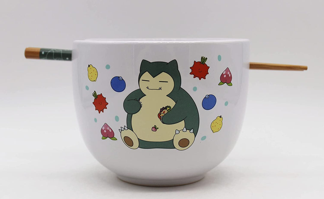 Snorlax Pokemon 5" Ceramic Ramen Bowl with Chopsticks