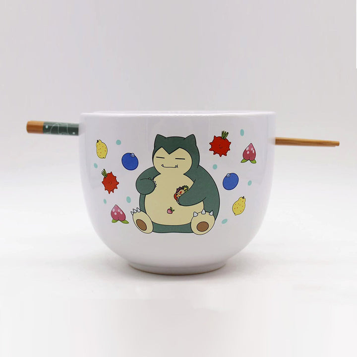 Snorlax Pokemon 5" Ceramic Ramen Bowl with Chopsticks