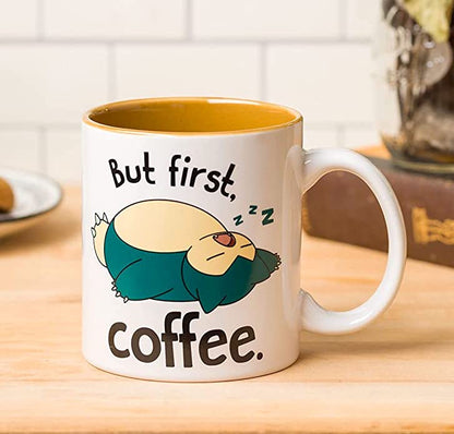 Snorlax "But First, Coffee" Pokemon 20oz Ceramic Mug
