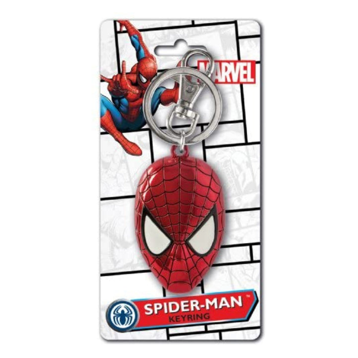Spider-Man Mask Marvel Comics Large Pewter Keychain