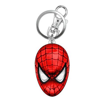 Spider-Man Mask Head (Full Color) Marvel Large Pewter Keychain
