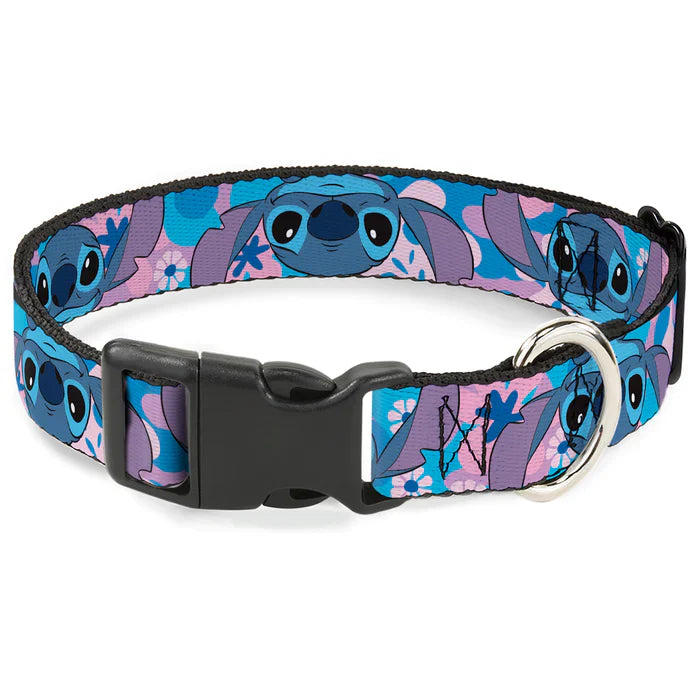Stitch with Pink flowers Disney Dog Collar