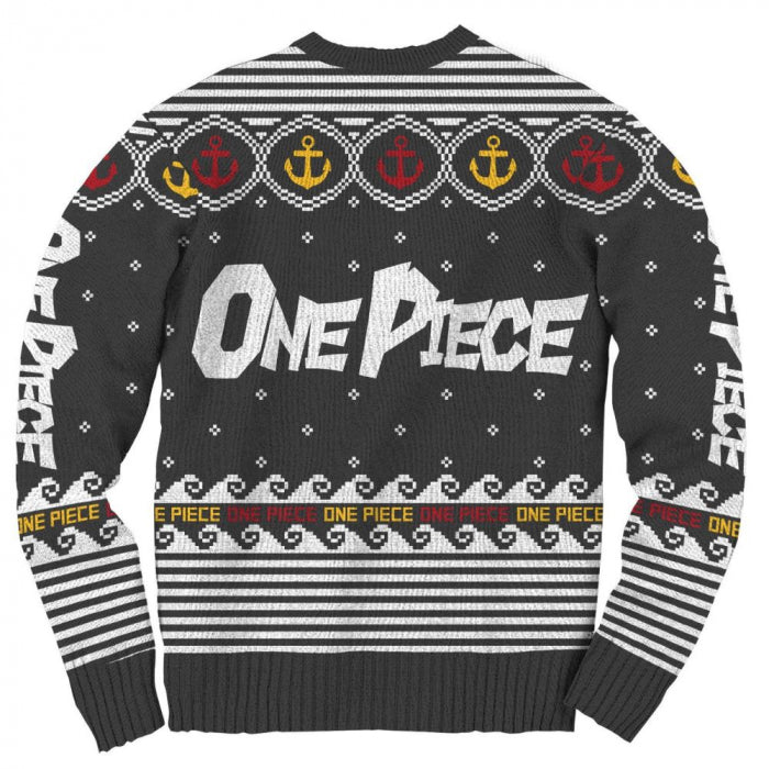 One Piece Straw Hat Pirates Jolly Roger Holiday Sweater