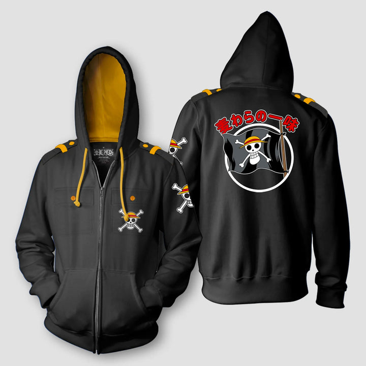 One Piece Straw Hat Pirates Military Style Hoodie