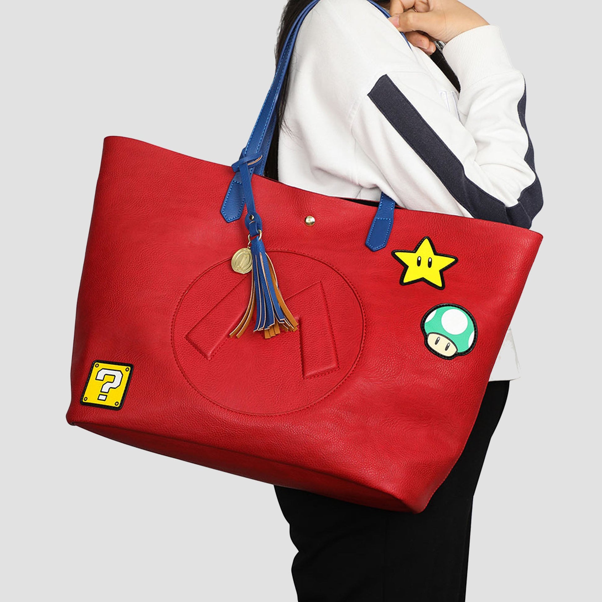 Super Mario Bros Patch Tote Bag