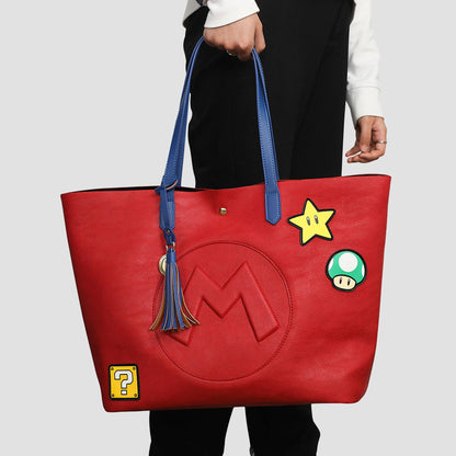 Super Mario Bros Patch Tote Bag
