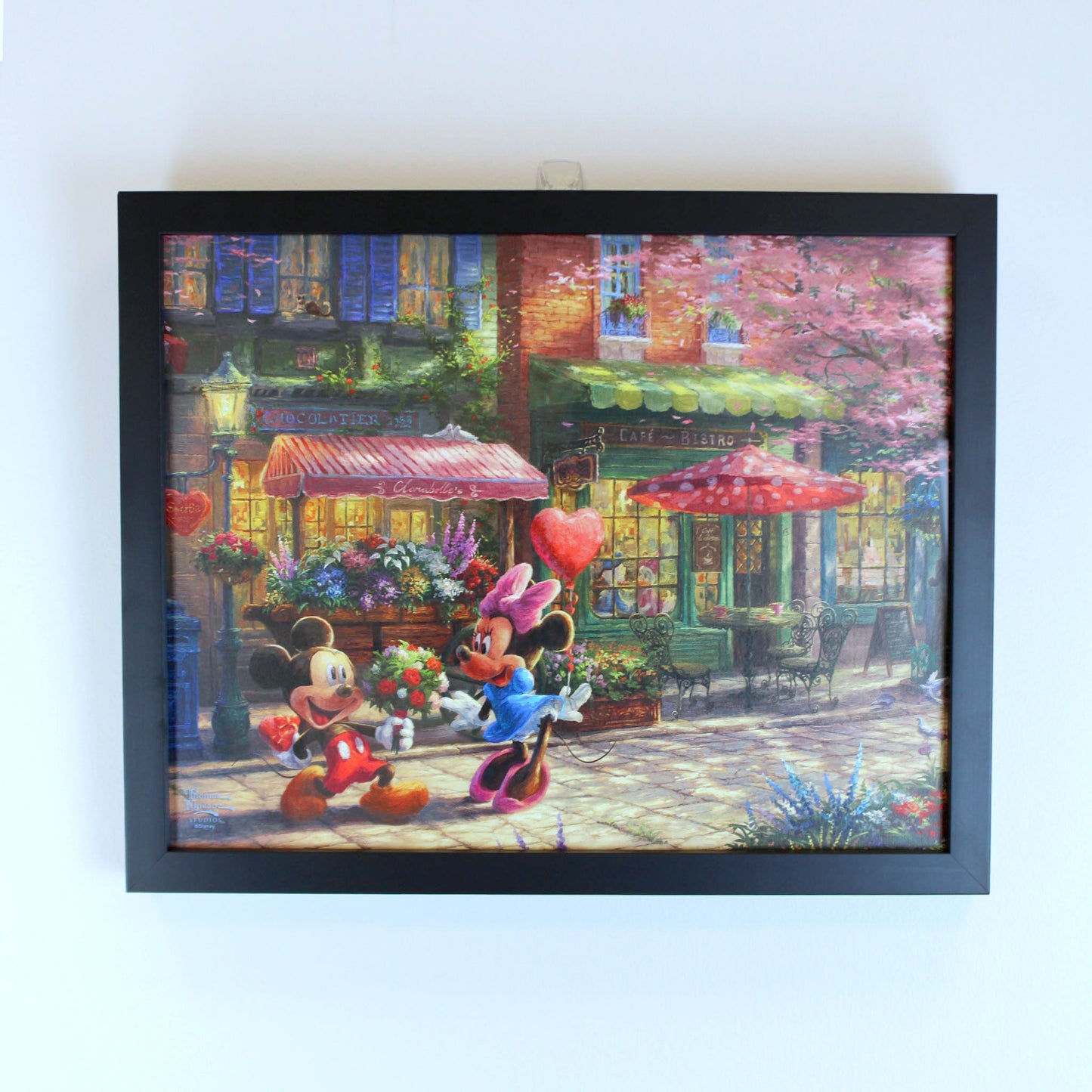 Sweetheart Cafe (Mickey & Minnie Mouse) Disney Thomas Kinkade Framed Art Print