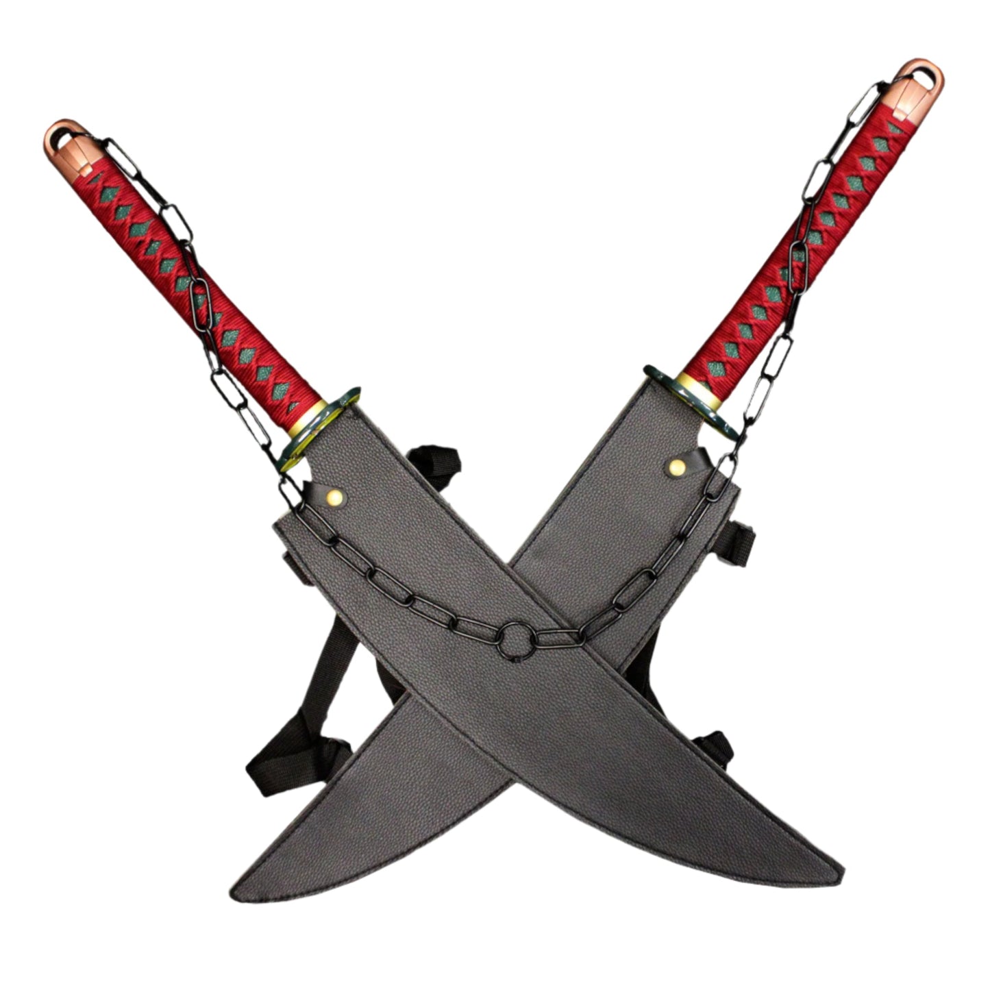 Tengen Uzui Swords (Demon Slayer) Fire Orange Ver. Steel Replica Set of 2