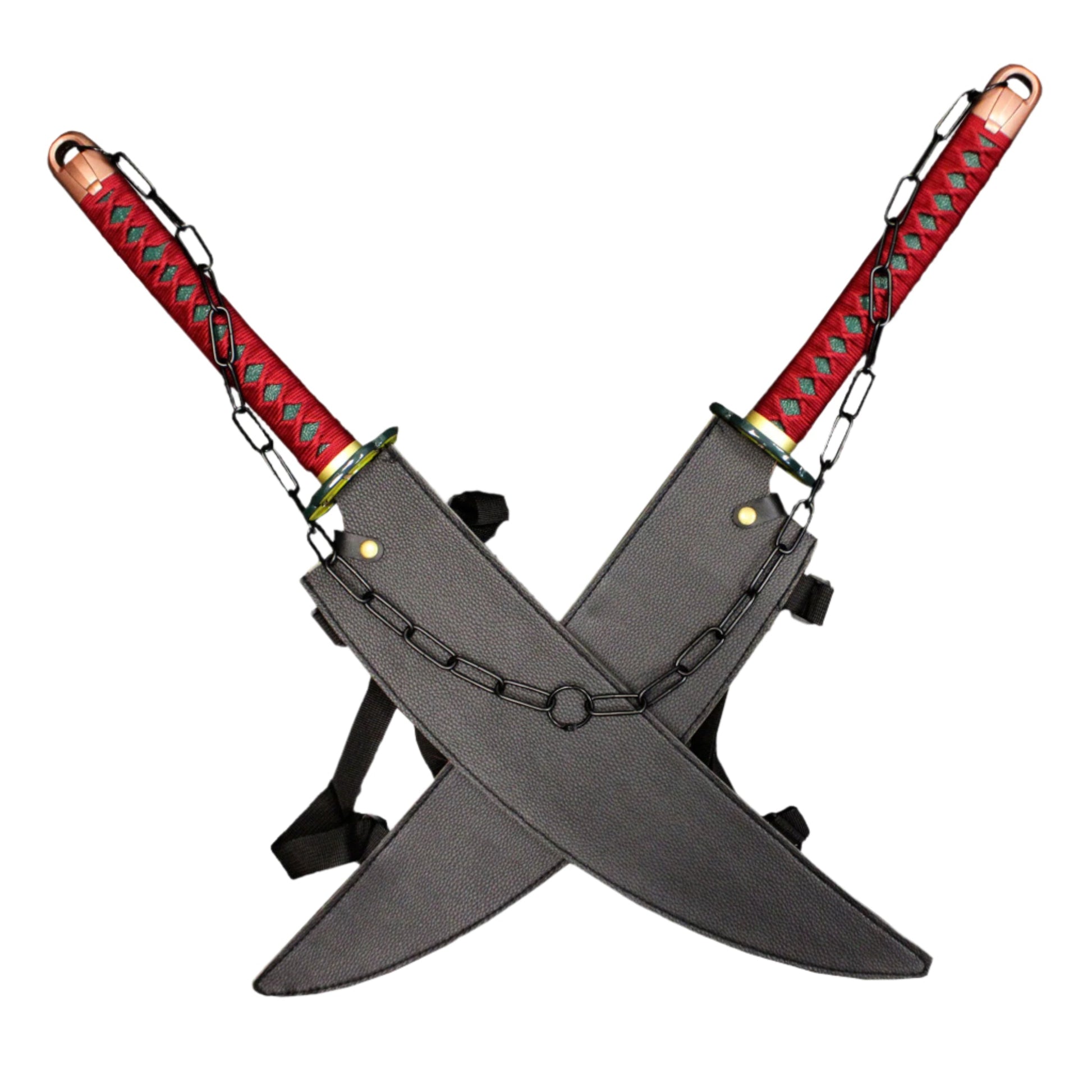 Tengen Uzui Swords (Demon Slayer) Fire Orange Ver. Steel Replica Set of 2