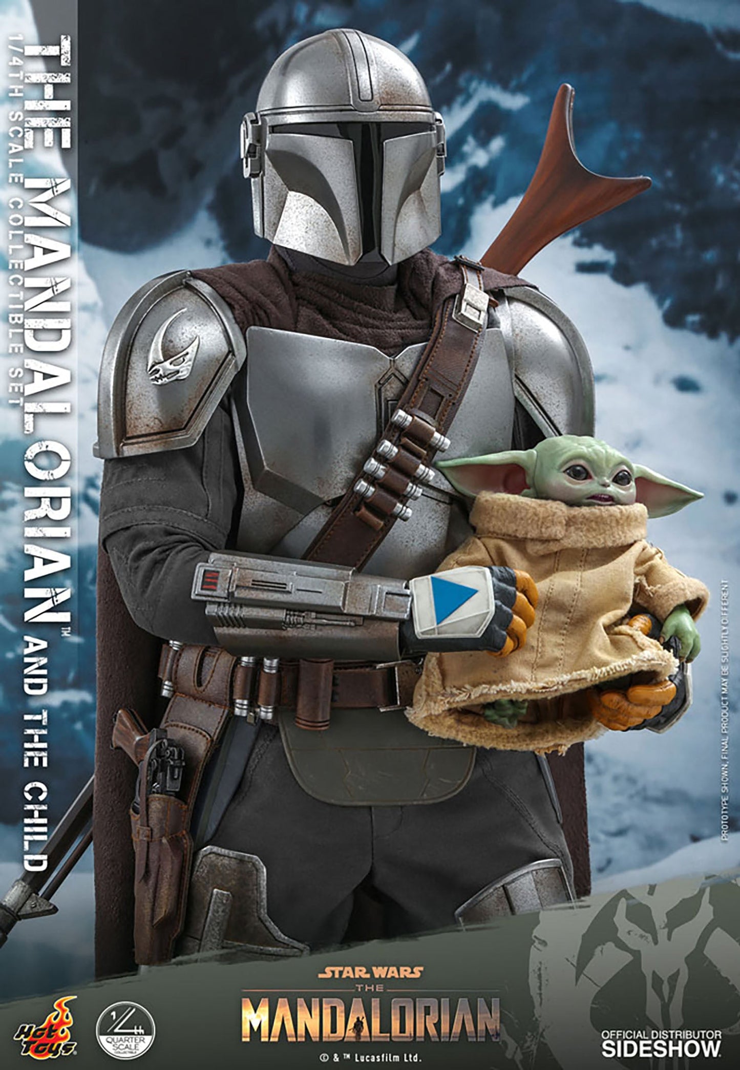 Star Wars The Mandalorian and Grogu 1/4 Scale Figure Set Collector Edition by Hot Toys