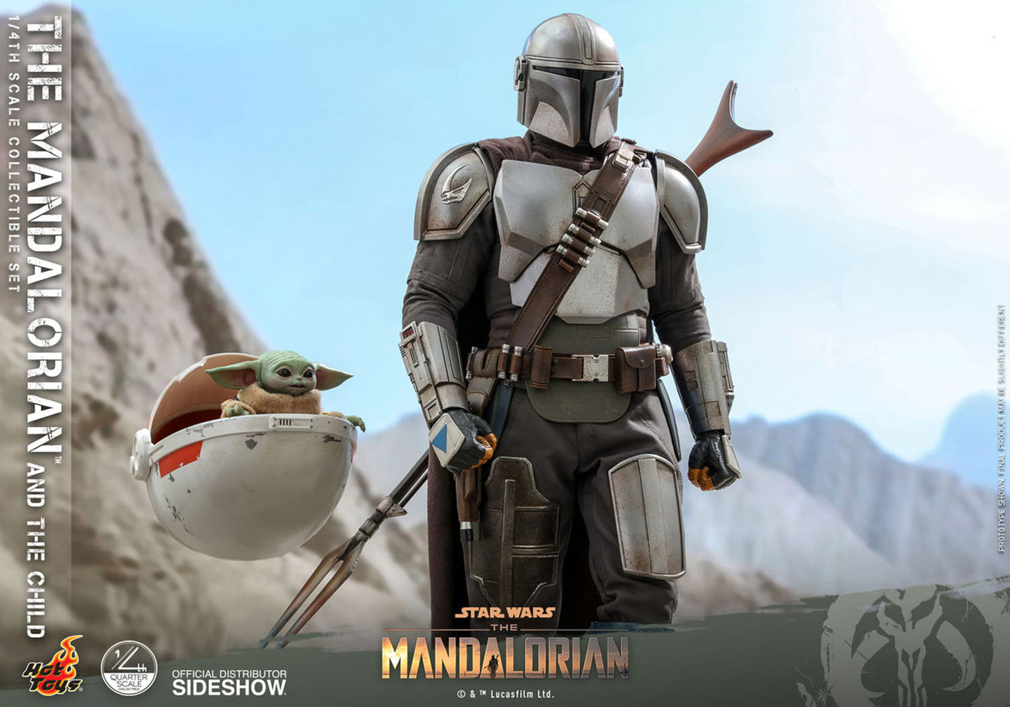 Star Wars The Mandalorian and Grogu 1/4 Scale Figure Set Collector Edition by Hot Toys