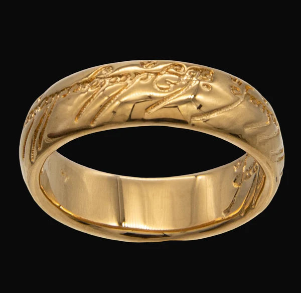 Lord of the Rings The One Ring 24K Gold Plated Bronze Necklace