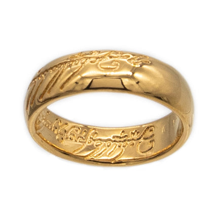 Lord of the Rings The One Ring Gold Plated Sterling Silver Necklace