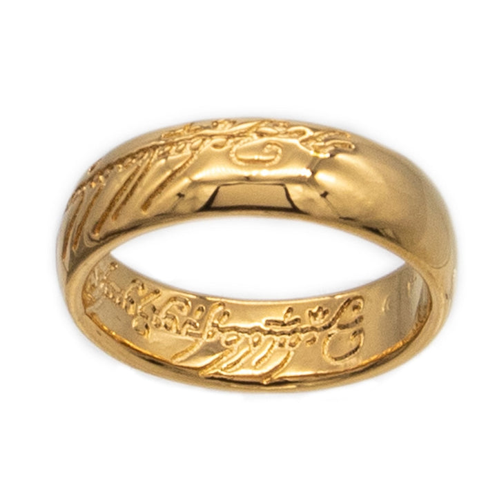 Lord of the Rings The One Ring 24K Gold Plated Bronze Necklace