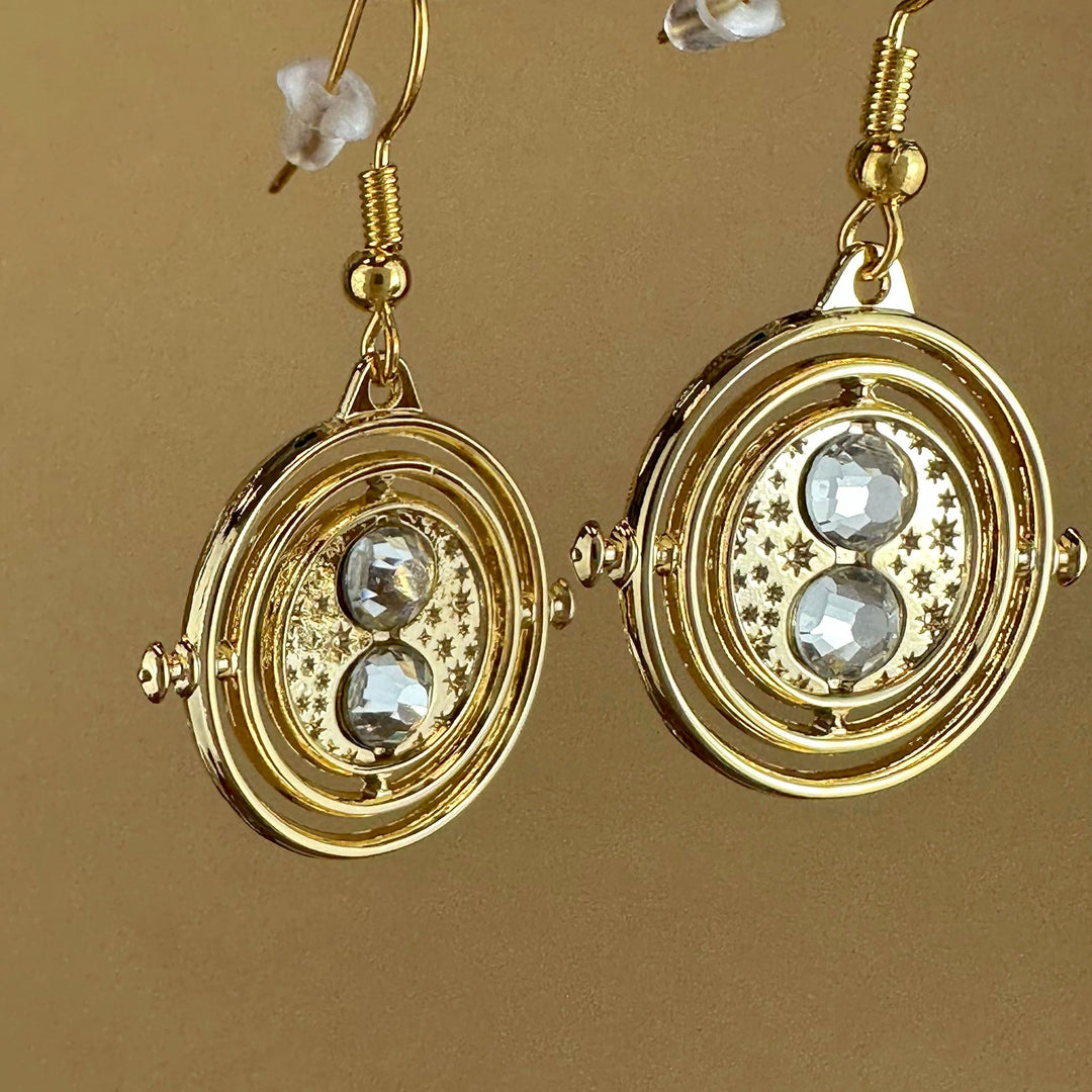 Harry Potter Time Turner Fixed-Pose Dangle Earrings