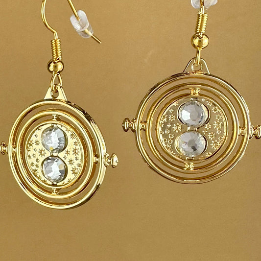 Harry Potter Time Turner Fixed-Pose Dangle Earrings