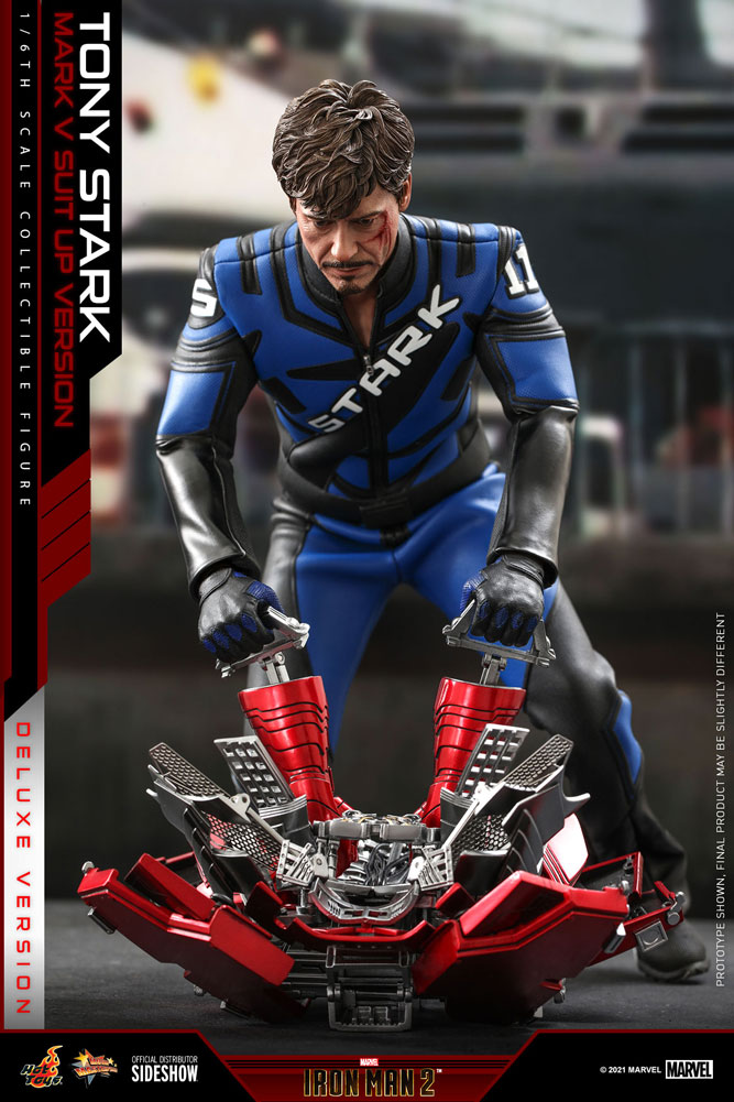 *Pre-Order* Tony Stark (Mark V Suit-Up Version) Marvel Deluxe Ver. 1:6 Figure by Hot Toys