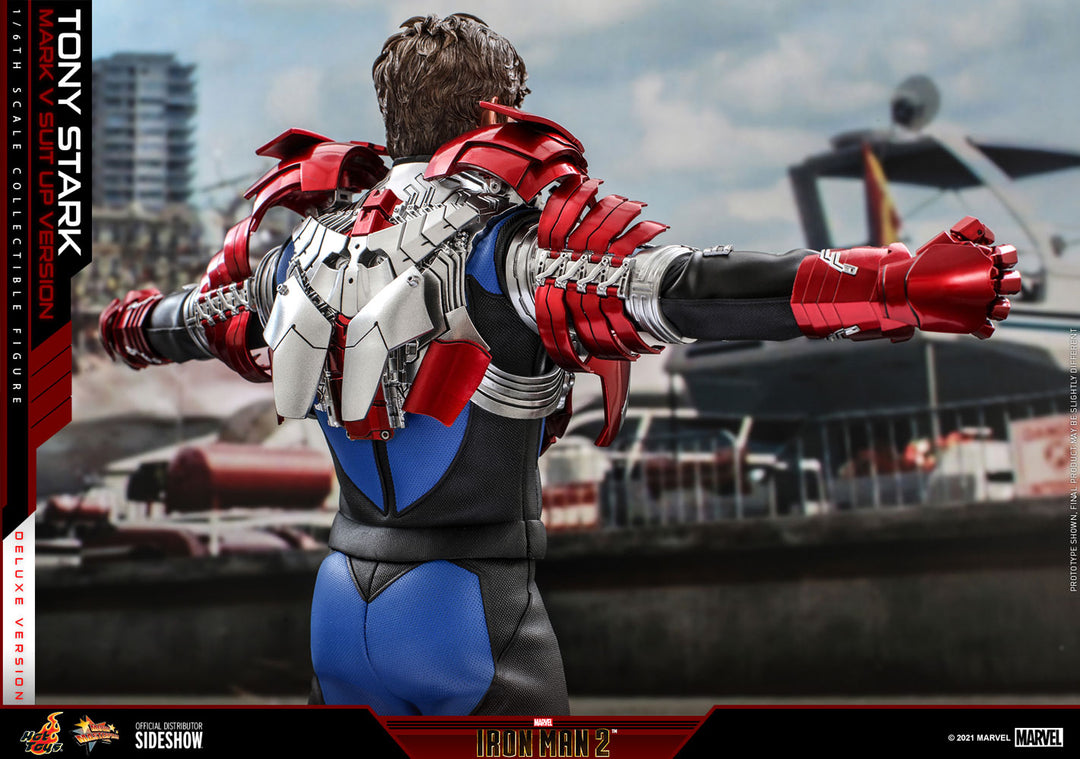 *Pre-Order* Tony Stark (Mark V Suit-Up Version) Marvel Deluxe Ver. 1:6 Figure by Hot Toys