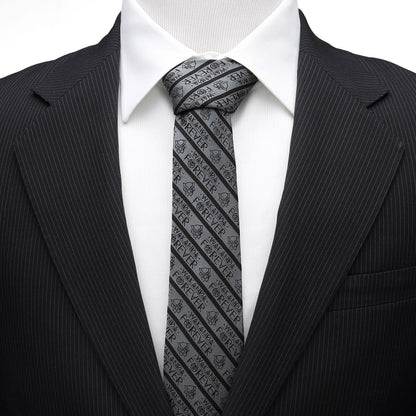 Wakanda Forever (Black Panther) Marvel Statement Stripe Fine Neck Tie
