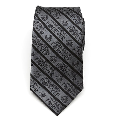 Wakanda Forever (Black Panther) Marvel Statement Stripe Fine Neck Tie