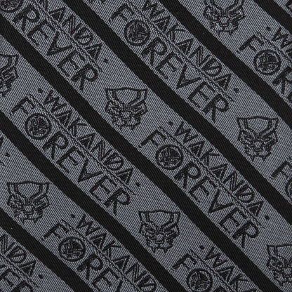 Wakanda Forever (Black Panther) Marvel Statement Stripe Fine Neck Tie