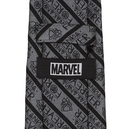 Wakanda Forever (Black Panther) Marvel Statement Stripe Fine Neck Tie