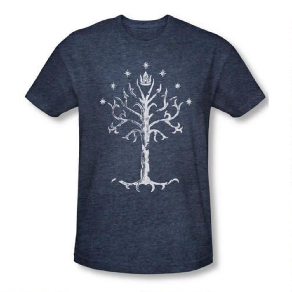 White Tree of Gondor (Lord of the Rings) Heather Blue Shirt