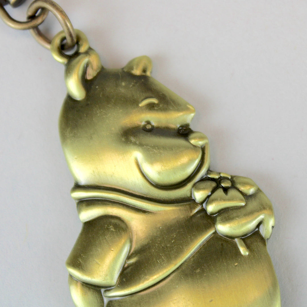 Winnie the Pooh (Disney) Large Brass Keychain