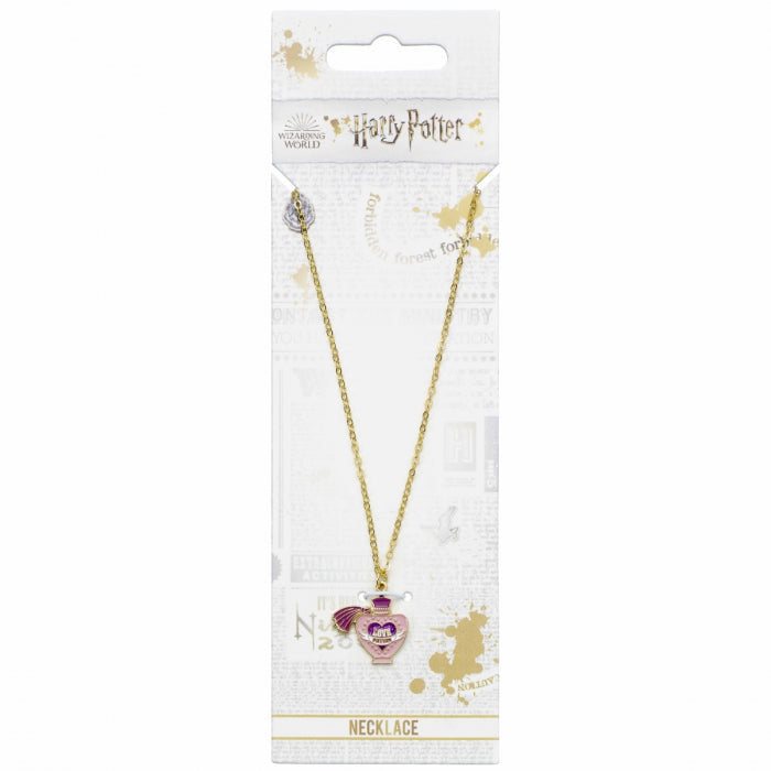 Love Potion Charm (Harry Potter) Metal Enamel Necklace with Glitter Detail