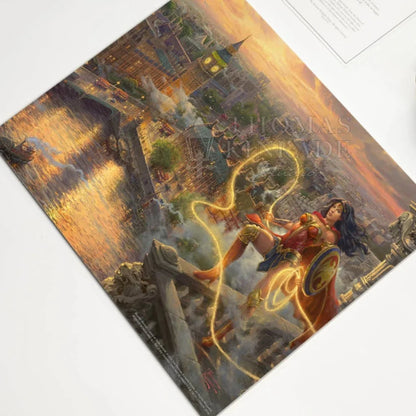 Wonder Woman: Lasso of Truth: DC Comics Thomas Kinkade Framed Art Print