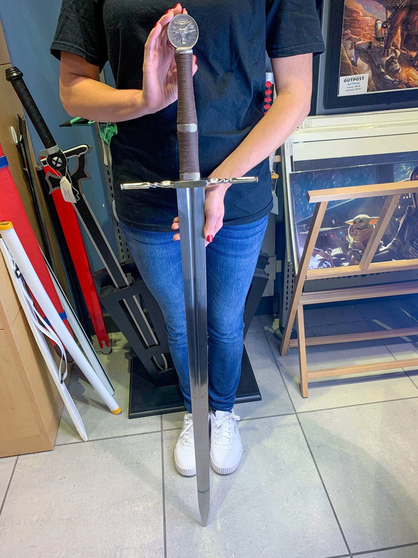 The Witcher Geralt's Steel Metal Sword Replica Game Version