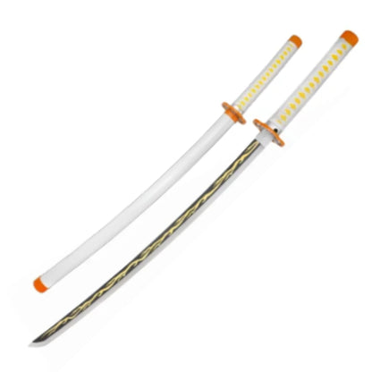Demon Slayer Zenitsu (Yellow) LED Lighted Katana Sword Prop with Scabbard