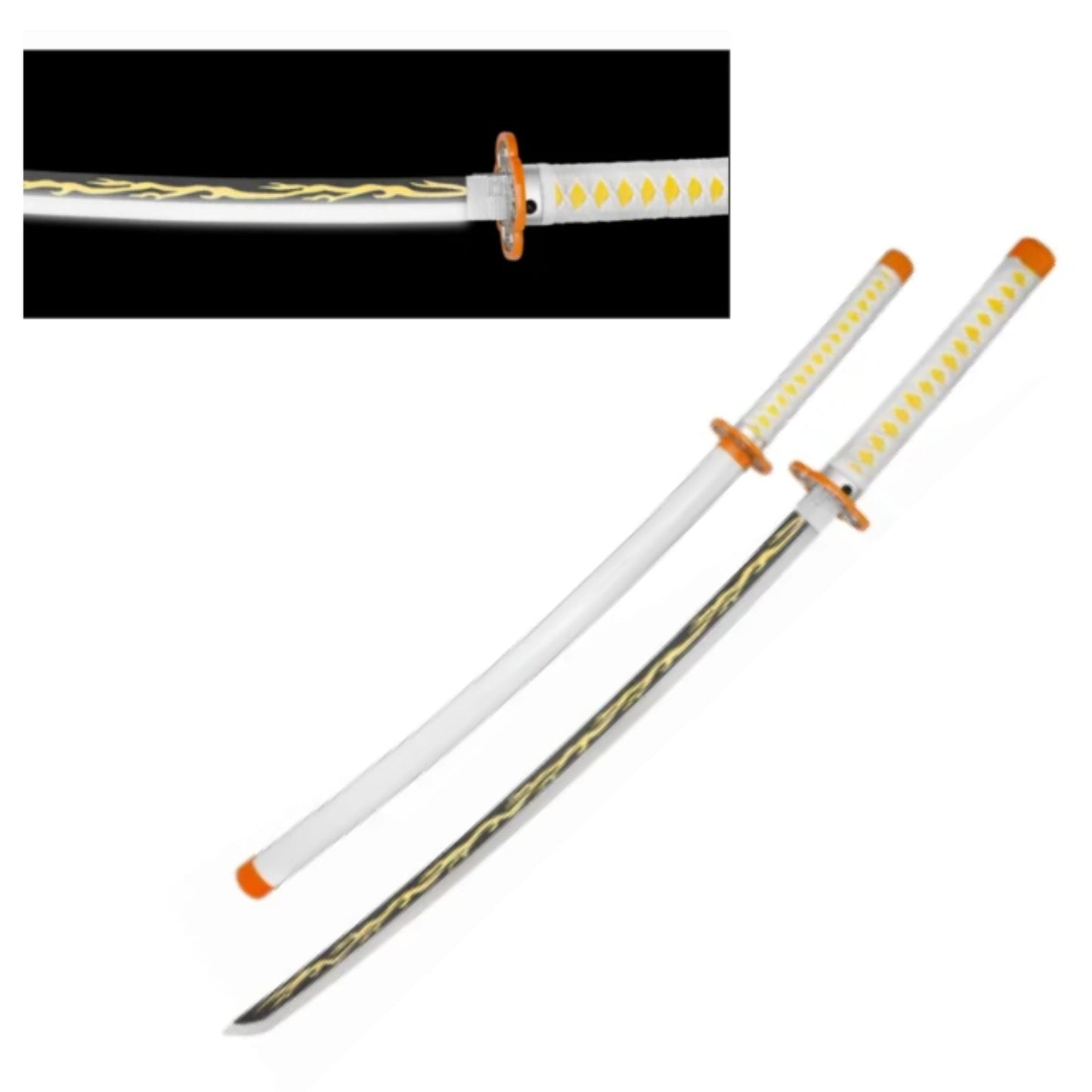 Demon Slayer Zenitsu (Yellow) LED Lighted Katana Sword Prop with Scabbard