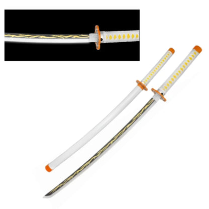 Demon Slayer Zenitsu (Yellow) LED Lighted Katana Sword Prop with Scabbard